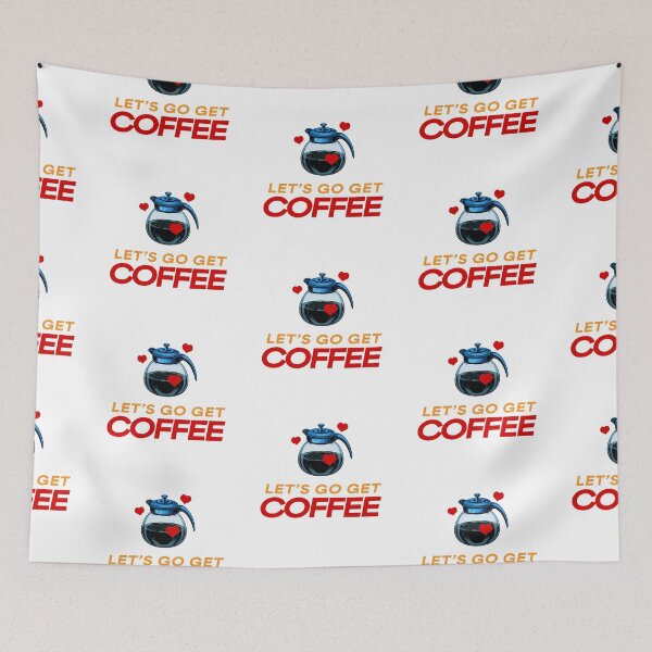 Item preview, Lets Go Get Coffee! Coffee pot with hearts designed and sold by JashJhaveri.
