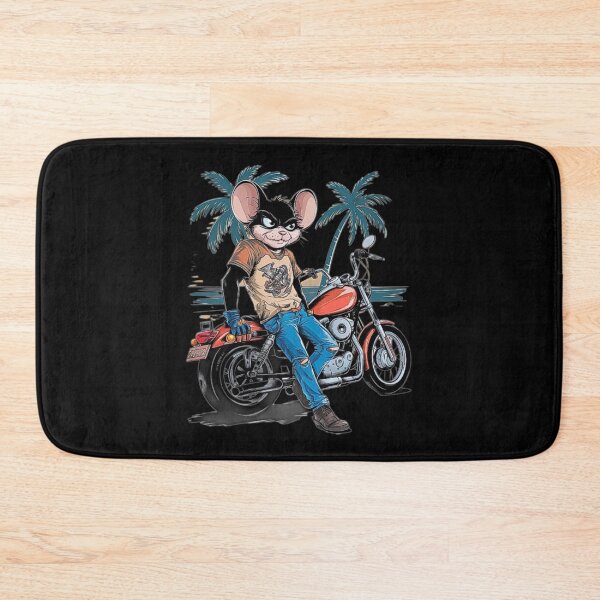 Item preview, Cool Biker Mouse Relaxing by the Palm Beach - Retro Summer Style designed and sold by love3617.