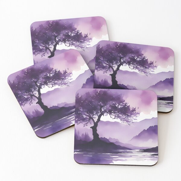 Item preview, Purple Silhouette Landscape designed and sold by CalmnessbyChoice.