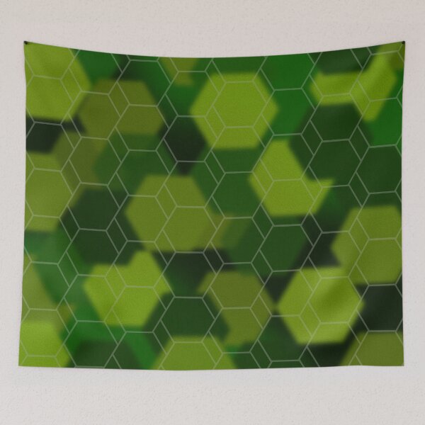 Item preview, Hexagonal Green Abstract Pattern designed and sold by Andrew  Hitchen.