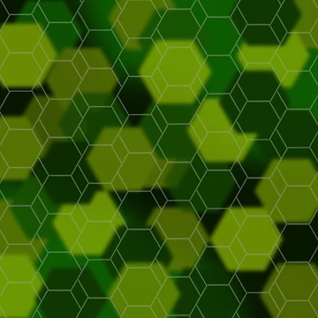Artwork thumbnail, Hexagonal Green Abstract Pattern by Andrew Hitchen