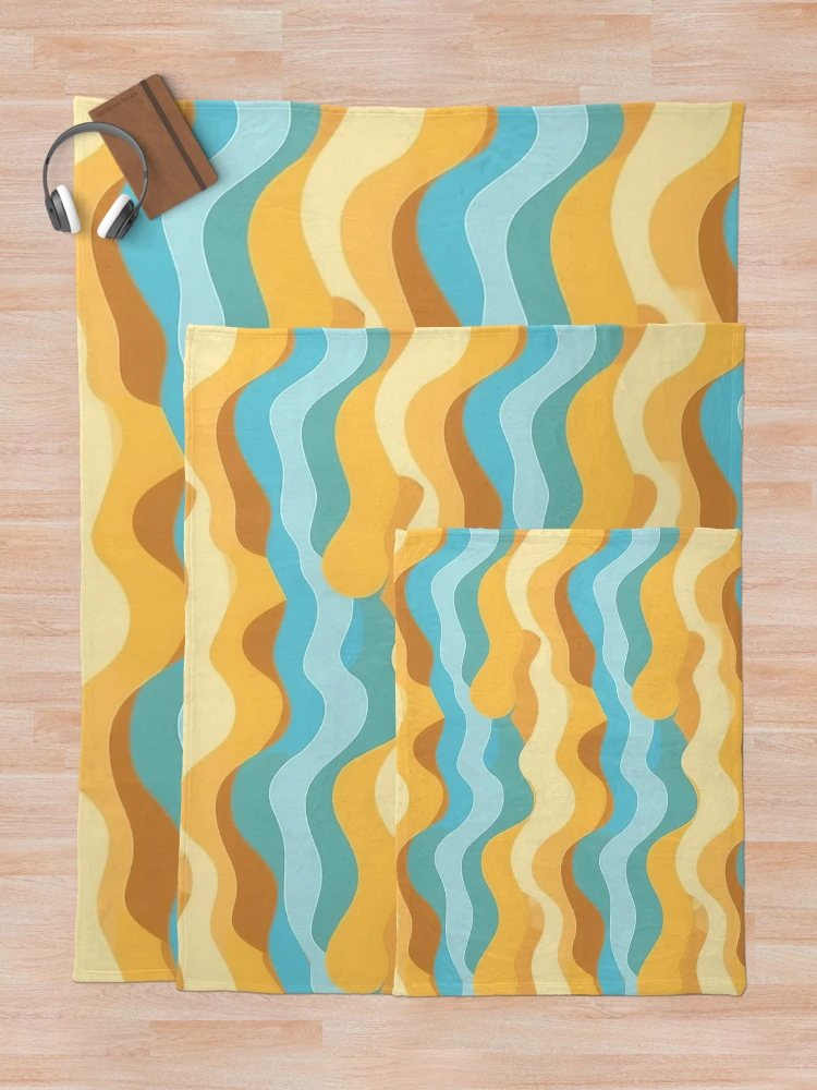 Thumbnail 5 of 6, Throw Blanket, Abstract Beach Ripple Pattern designed and sold by bubblegoth.