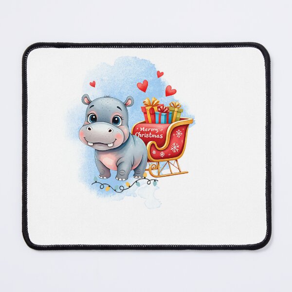 Item preview,  Cute  Hippo  ,Christmas Animal Theme , Decoration, Gift designed and sold by Sitred123.