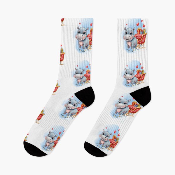 Item preview,  Cute  Hippo  ,Christmas Animal Theme , Decoration, Gift designed and sold by Sitred123.