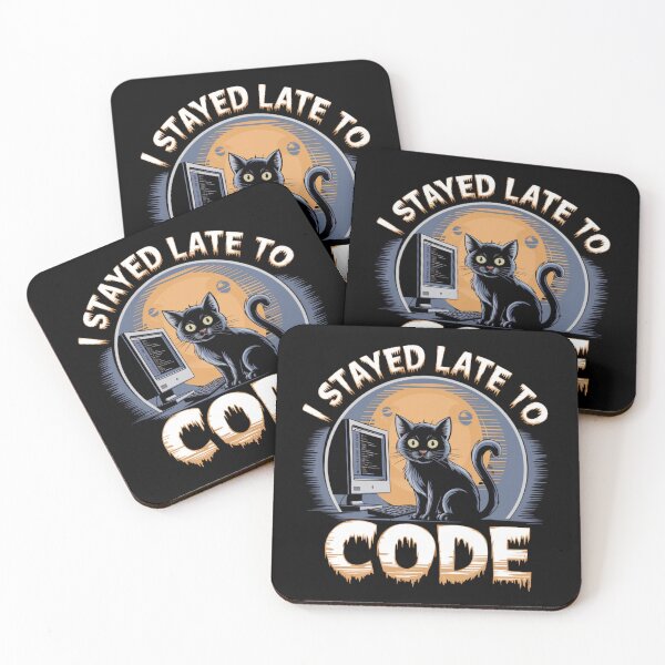 Item preview, Coding Cat Nights، Code & Paws designed and sold by ATOTI.