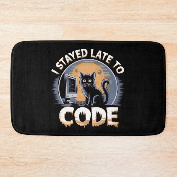 Item preview, Coding Cat Nights، Code & Paws designed and sold by ATOTI.