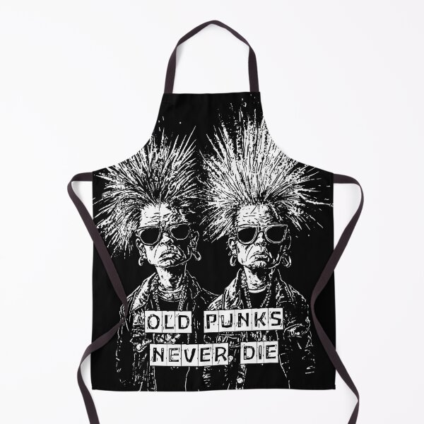 Item preview, Old Punks Never Die, black & white design designed and sold by Shoot-The-Moon.