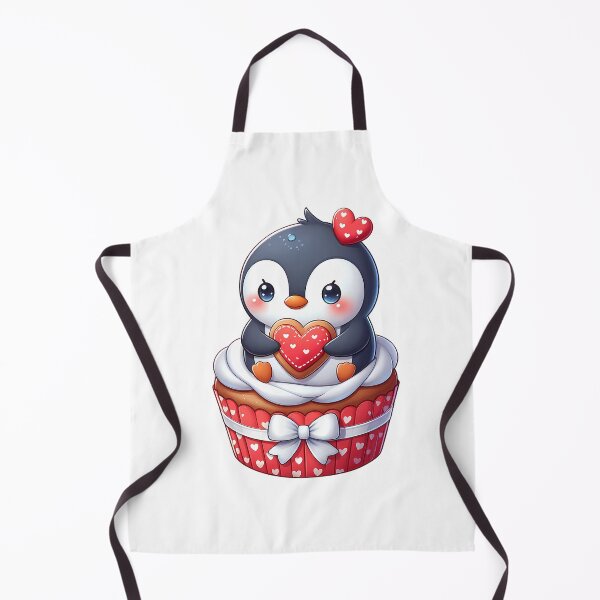 Item preview, A0601 Valentine Penguin Cupcake Delight – Cute Penguin Design, Romantic Valentine’s Decor, Sweet Gift Idea, Adorable Keepsake for All Ages designed and sold by angieart68.