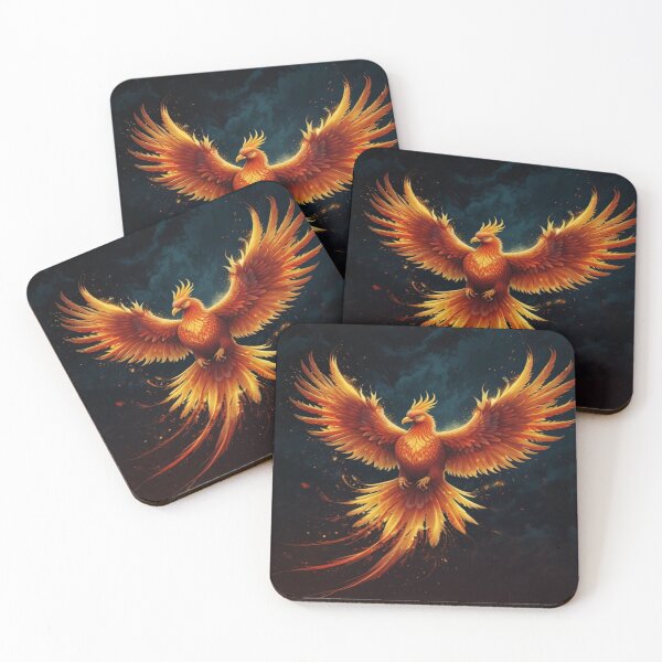 Item preview, Fiery Phoenix in Flight designed and sold by Enchanting Art Vista.
