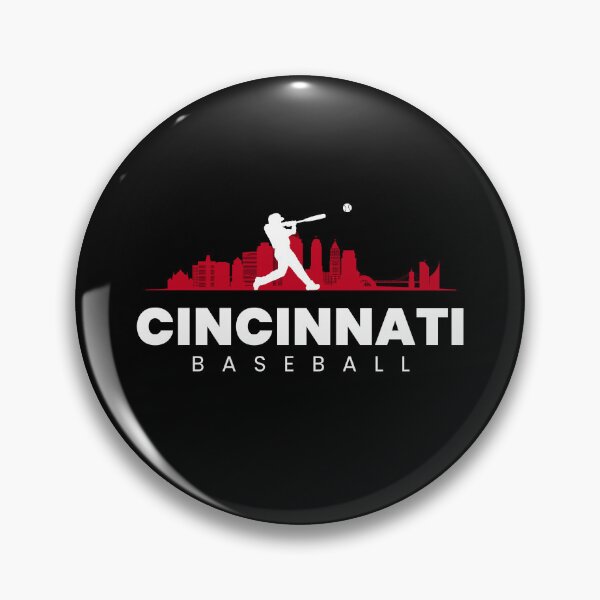 Artikelvorschau, Cincinnati Baseball Minimalistische Stadt Skyline entworfen und verkauft von OffTheBat.