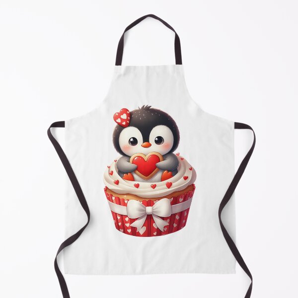 Item preview, A0601 Valentine Penguin Cupcake Delight – Cute Penguin Design, Romantic Valentine’s Decor, Sweet Gift Idea, Adorable Keepsake for All Ages designed and sold by angieart68.