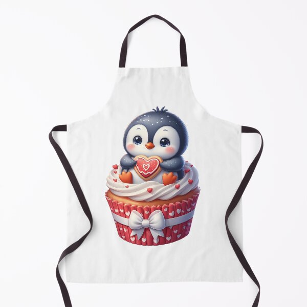Item preview, A0601 Valentine Penguin Cupcake Delight – Cute Penguin Design, Romantic Valentine’s Decor, Sweet Gift Idea, Adorable Keepsake for All Ages designed and sold by angieart68.
