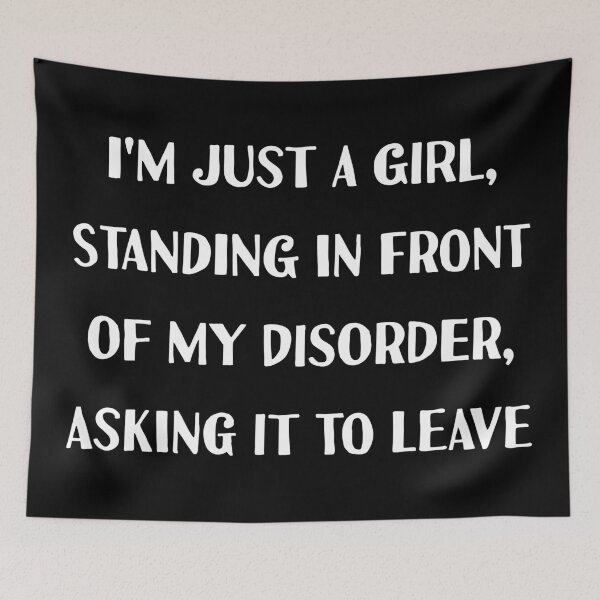 Item preview, Just Girl Front Disorder Asking Leave T-Shirts Hoodies Funny Chronic Illness Mental Health Autoimmune Humor Tees designed and sold by ChronicillnessT.