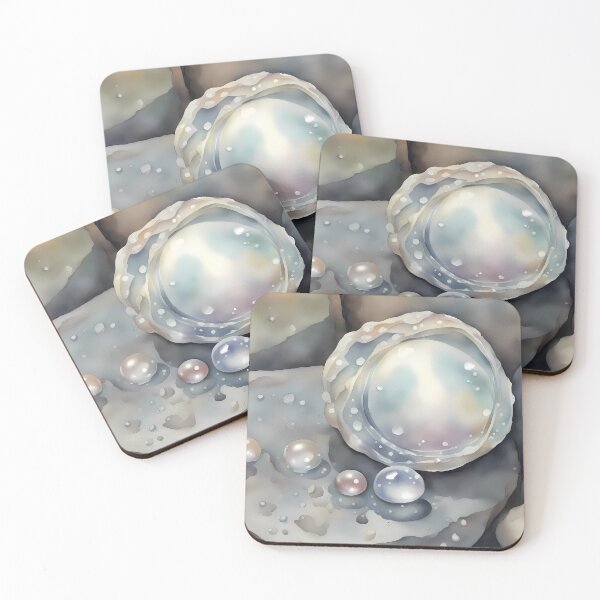 Item preview, Pearl and Waterdrops on Rocks designed and sold by CalmnessbyChoice.
