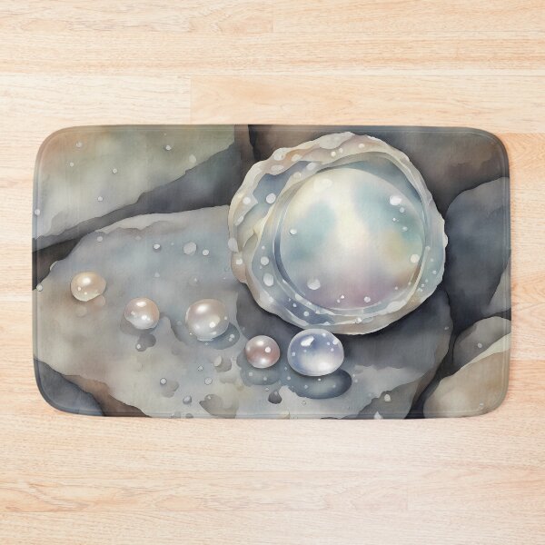 Item preview, Pearl and Waterdrops on Rocks designed and sold by CalmnessbyChoice.