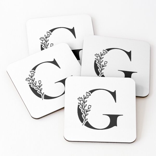 Item preview, Minimalist Floral Initial Illustration | Letter G Initial Monogram designed and sold by Crafted Lovies.
