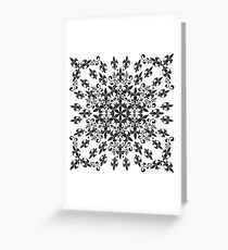roue de lys (version noir) Greeting Card