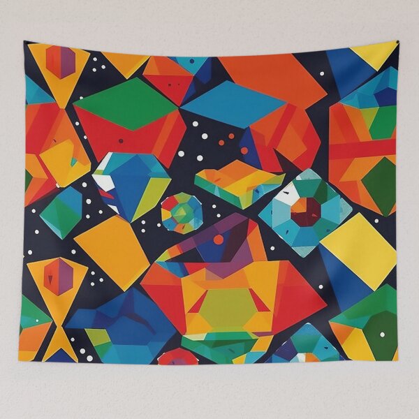 Item preview, Rainbow Geometric Gemstone Pattern designed and sold by bubblegoth.