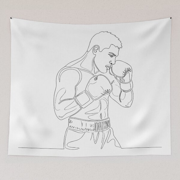Item preview, Minimalist One Line Boxing Spirit designed and sold by HipsterAnimals.