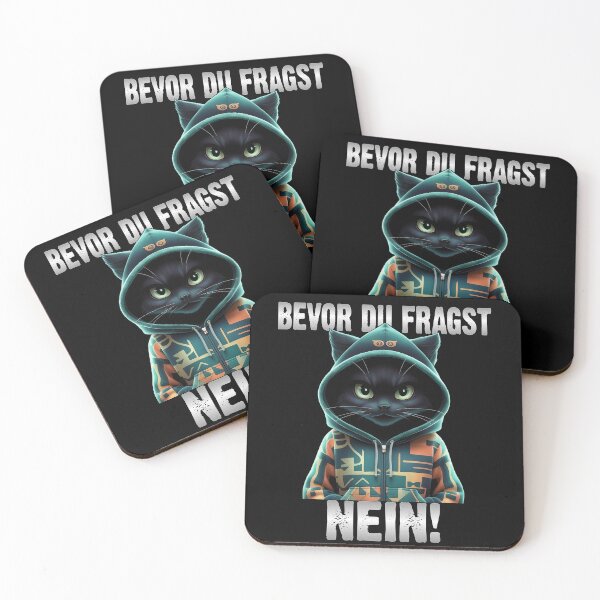Item preview, Bevor Du Fragst Nein - Wütender cooler Katze  - lustiges Zitat  designed and sold by Smix Pixels.