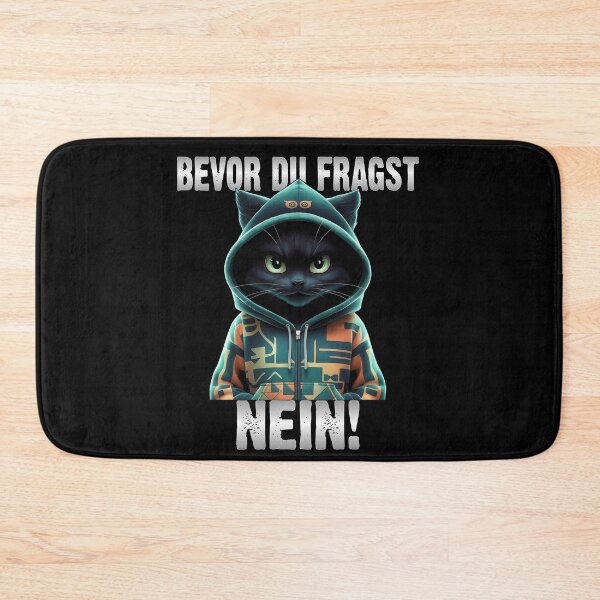 Item preview, Bevor Du Fragst Nein - Wütender cooler Katze  - lustiges Zitat  designed and sold by Smix Pixels.