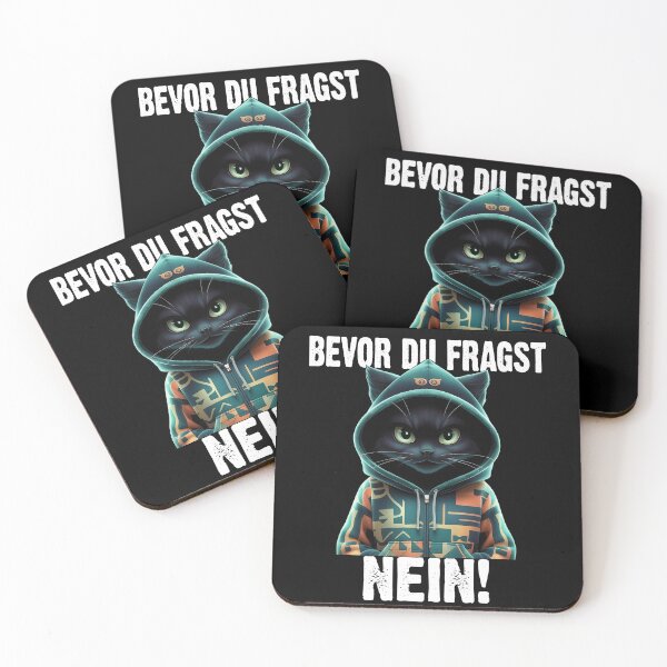 Item preview, Bevor Du Fragst Nein - Wütender cooler Katze  - lustiges Zitat  designed and sold by Smix Pixels.