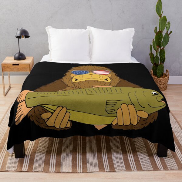 Item preview, Funny American Bigfoot Fishing designed and sold by HotHibiscus.