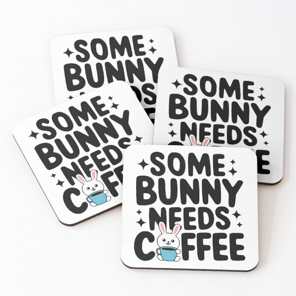 Item preview, Some Bunny Needs Coffee! Cute Rabbit Coffee Pun designed and sold by PMCreative.