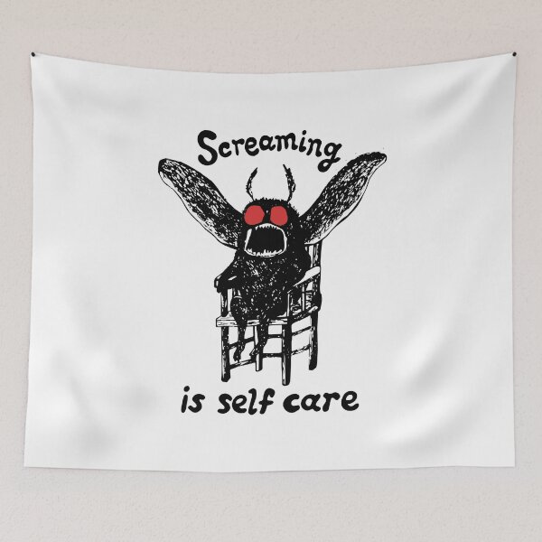 Item preview, Funny Cryptid Mothman Screaming Self Care Cryptozoological Nature Ugly Christmas designed and sold by FociCreate.