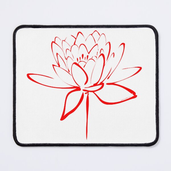Item preview, Lotus Flower Calligraphy (Red) designed and sold by Makanahele.