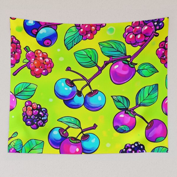 Item preview, Bright Berry Fruit Pattern designed and sold by Health And Fitness Posts e-Store.