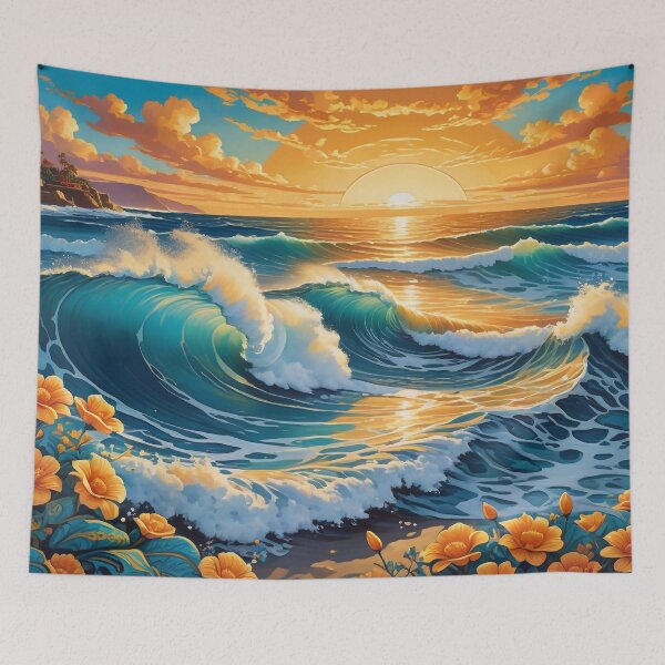 Item preview, Beautiful Floral Ocean designed and sold by M-Y-A-R-T-.