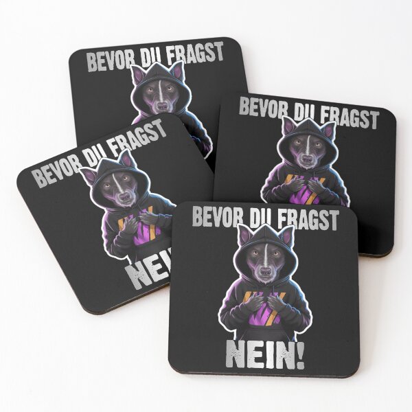 Item preview, Bevor Du Fragst Nein - Wütender cooler Hund  - lustiges Zitat  designed and sold by Smix Pixels.