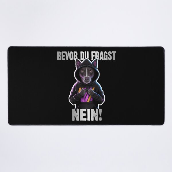Item preview, Bevor Du Fragst Nein - Wütender cooler Hund  - lustiges Zitat  designed and sold by Smix Pixels.