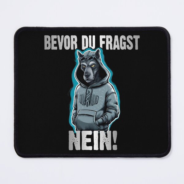 Item preview, Bevor Du Fragst Nein - Wütender cooler Hund - lustiges Zitat designed and sold by Smix Pixels.