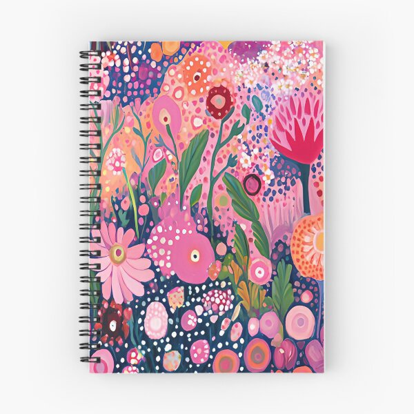 Item preview, Pink Wildflowers in a Garden with Polka Dots designed and sold by Neika Shimm Designs.