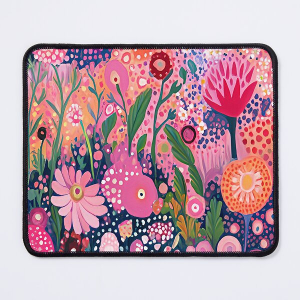 Item preview, Pink Wildflowers in a Garden with Polka Dots designed and sold by Neika Shimm Designs.