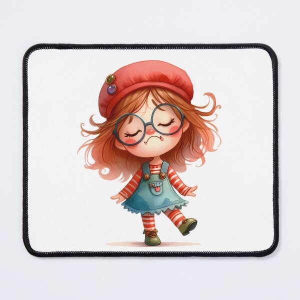 Item preview, A0604 Quirky Girl – Fun and Unique Illustration, Whimsical Artwork, Playful Decor, Perfect Gift for Teens, Art Lovers, and Creative Spaces designed and sold by angieart68.