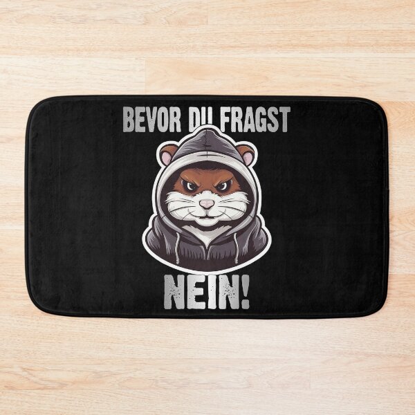 Item preview, Bevor Du Fragst Nein - Wütender cooler Hamster  - lustiges Zitat  designed and sold by Smix Pixels.