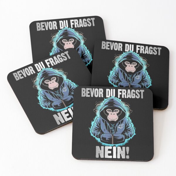 Item preview, Bevor Du Fragst Nein - Wütender cooler Affe  - lustiges Zitat  designed and sold by Smix Pixels.