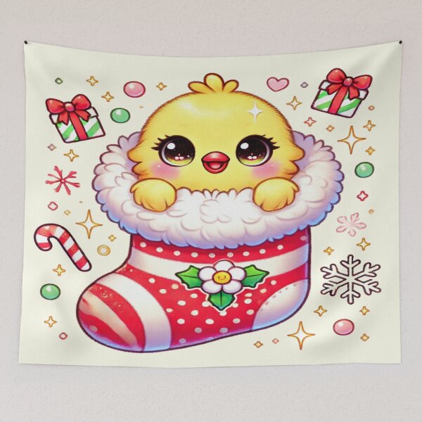 Item preview, Cheerful Christmas chicken  designed and sold by Rajasekar.