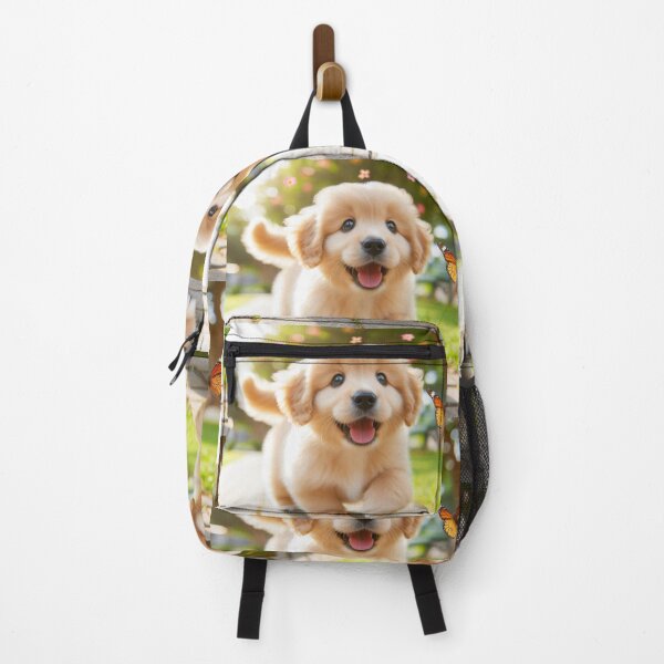 Item preview, Playful Golden Retriever Puppy in Garden enjoying designed and sold by MagicMaker1984.