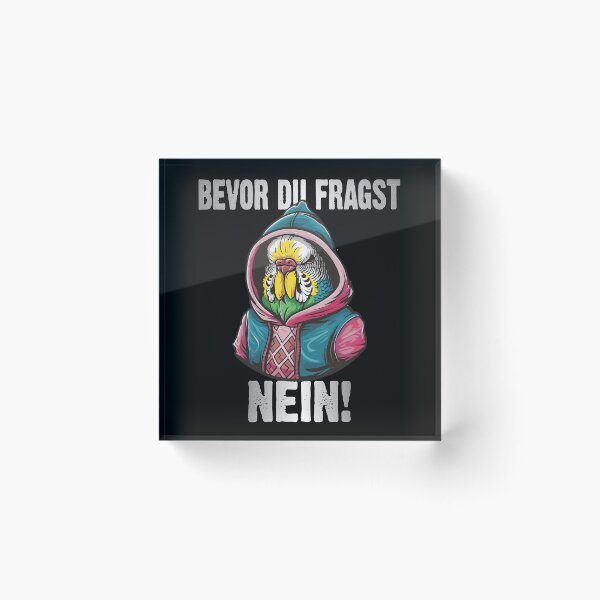 Item preview, Bevor Du Fragst Nein - Wütender cooler Wellensittich  - lustiges Zitat  designed and sold by Smix Pixels.