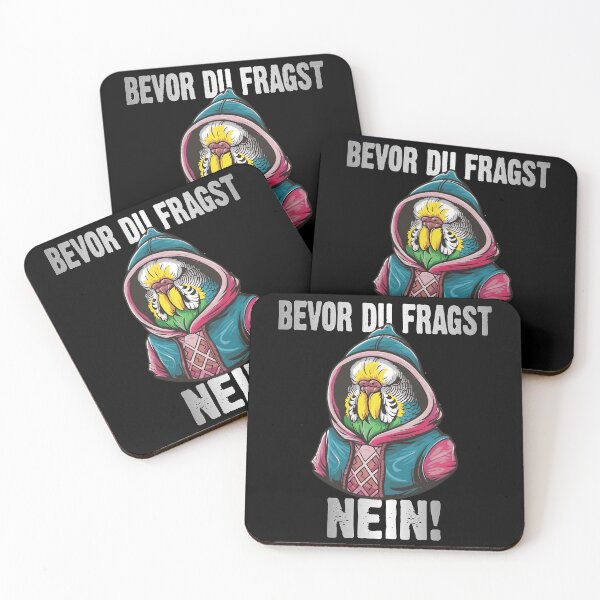 Item preview, Bevor Du Fragst Nein - Wütender cooler Wellensittich  - lustiges Zitat  designed and sold by Smix Pixels.