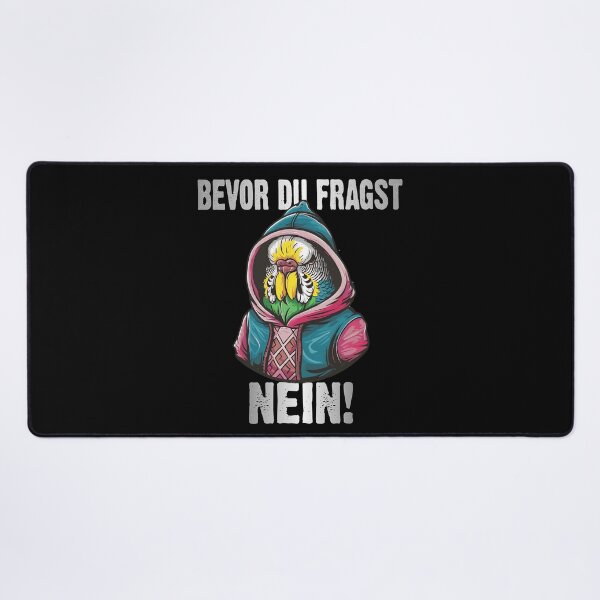 Item preview, Bevor Du Fragst Nein - Wütender cooler Wellensittich  - lustiges Zitat  designed and sold by Smix Pixels.