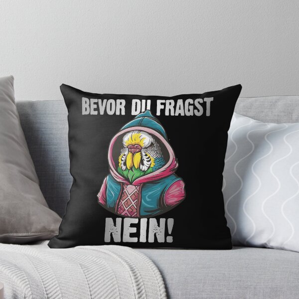 Item preview, Bevor Du Fragst Nein - Wütender cooler Wellensittich  - lustiges Zitat  designed and sold by Smix Pixels.
