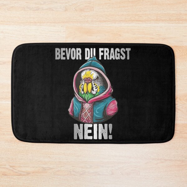 Item preview, Bevor Du Fragst Nein - Wütender cooler Wellensittich  - lustiges Zitat  designed and sold by Smix Pixels.