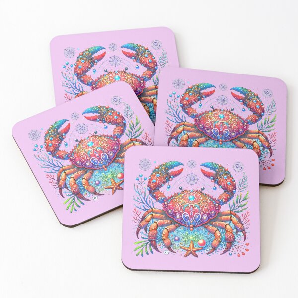 Item preview, Ornate Sea Witchery Crab - Enchanting Ocean-Inspired Illustration designed and sold by CritterManiaUK.