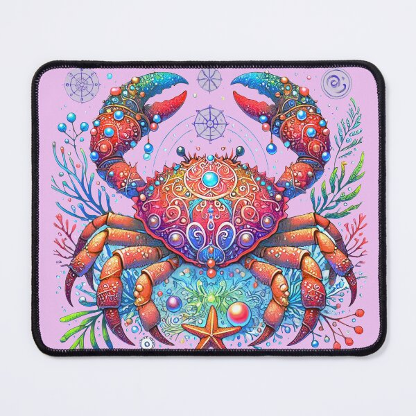 Item preview, Ornate Sea Witchery Crab - Enchanting Ocean-Inspired Illustration designed and sold by CritterManiaUK.