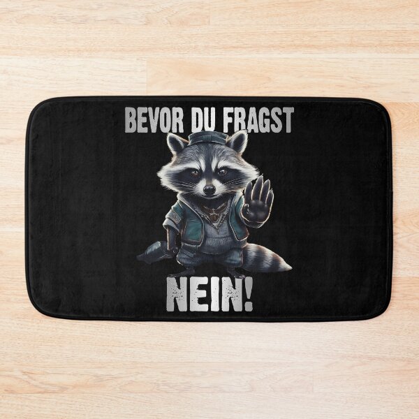 Item preview, Bevor Du Fragst Nein - Wütender cooler Waschbär  - lustiges Zitat  designed and sold by Smix Pixels.